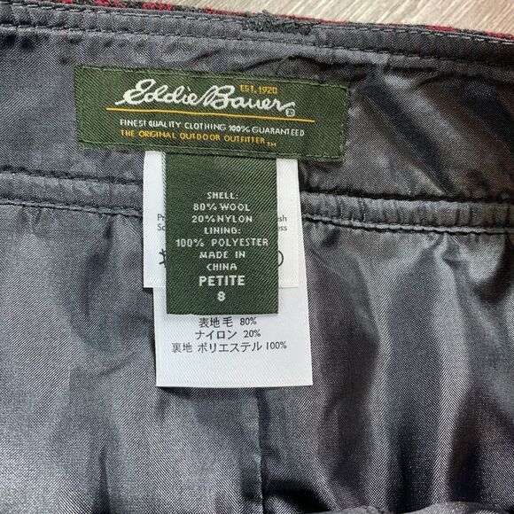 EDDIE BAUER ACADEMIA WOOL PLAID SKIRT, SIZE 8 Petite - Picture 2 of 7